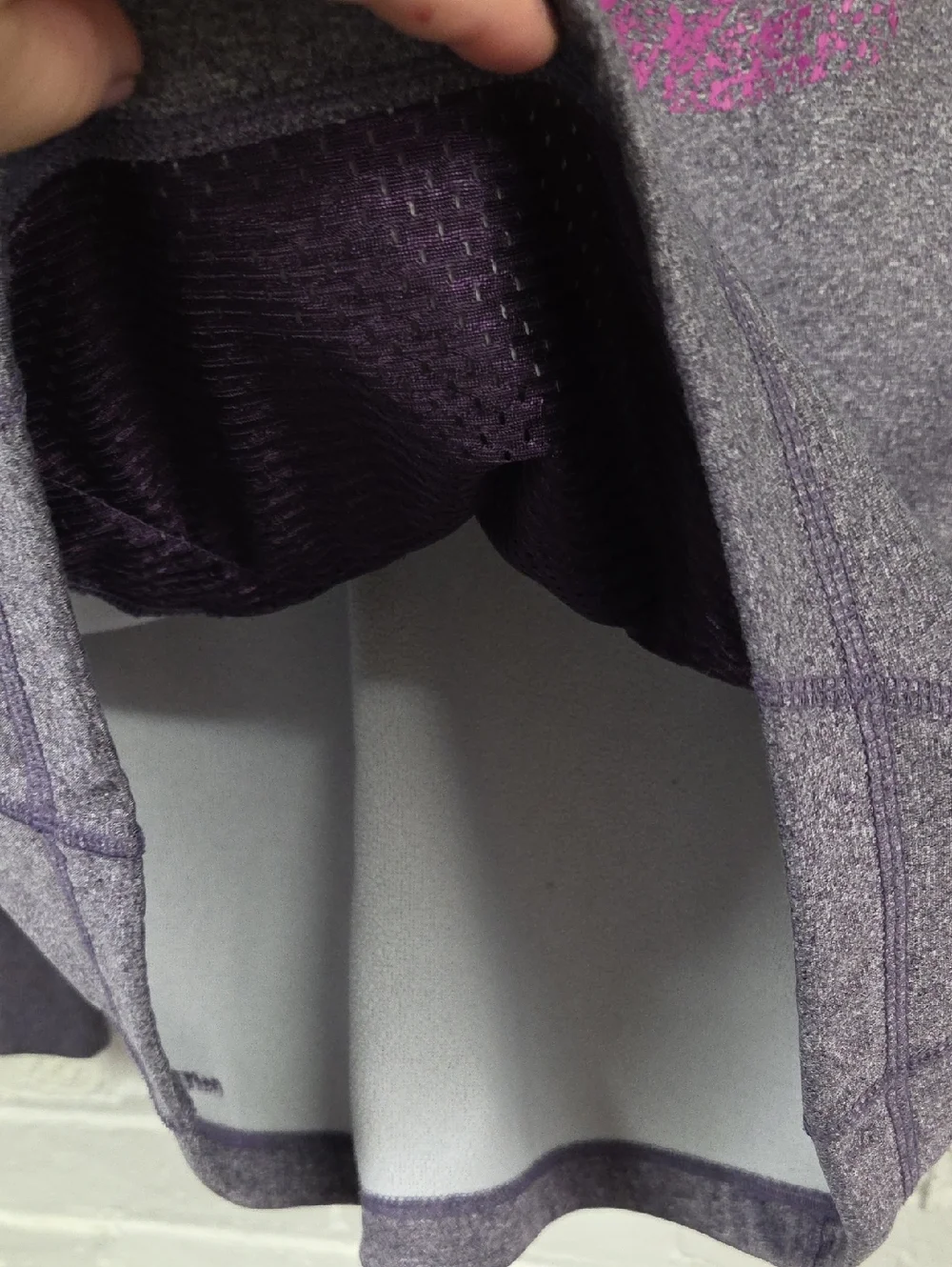 Nike Purple Hoodie with Pink Logo Medium